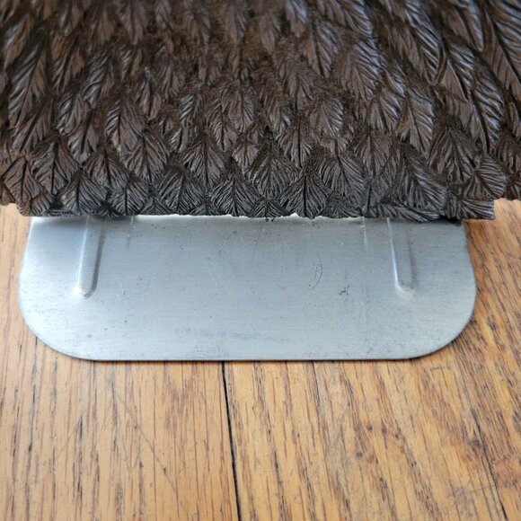 Metzke Metal Eagle Head Bookends Hammered Texture Detailed Feathers Decor - Picture 4 of 7